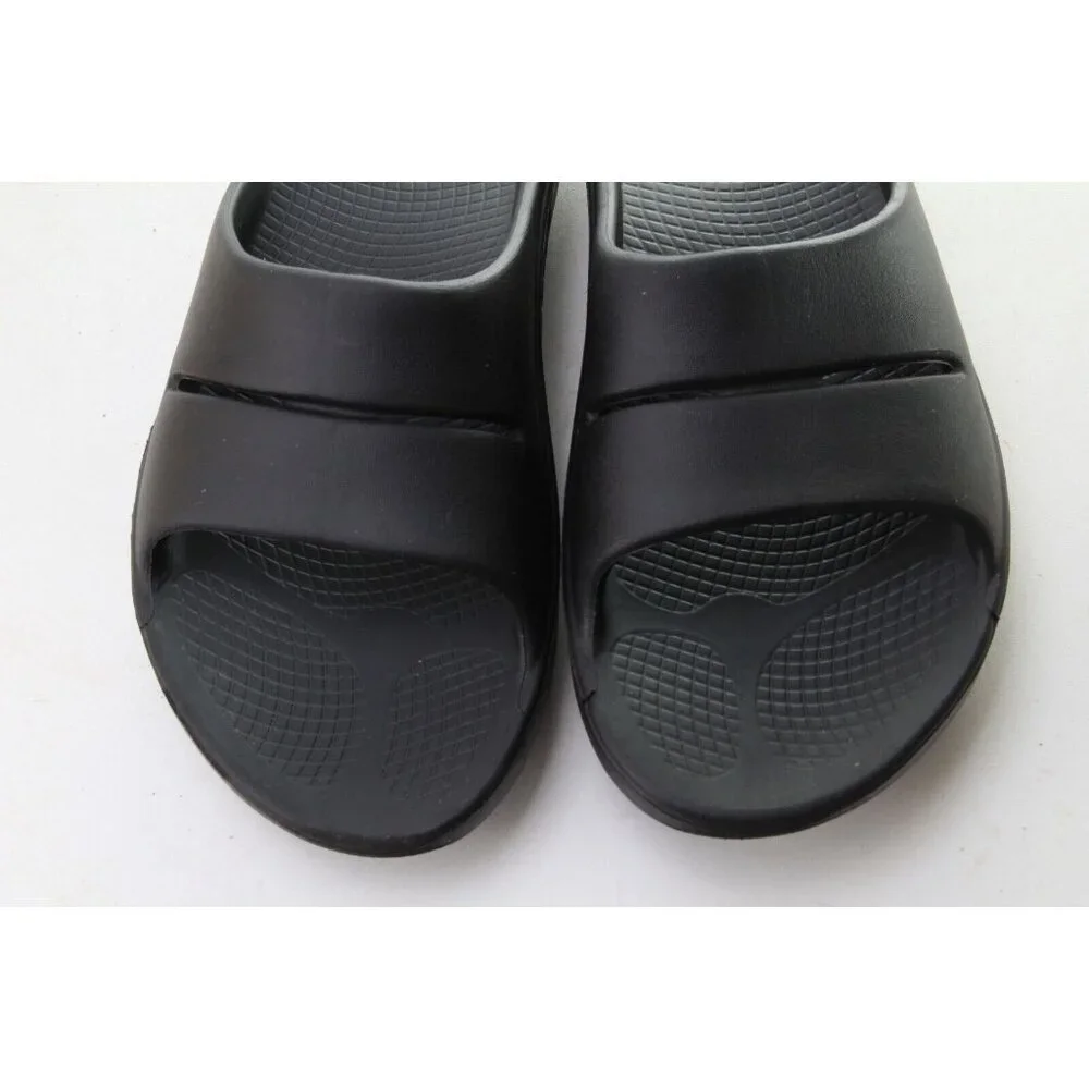 Oofos OOAHH Sandals Unisex Recovery Slide Shoes Black Unisex Women's Sz 9 - Picture 3 of 12